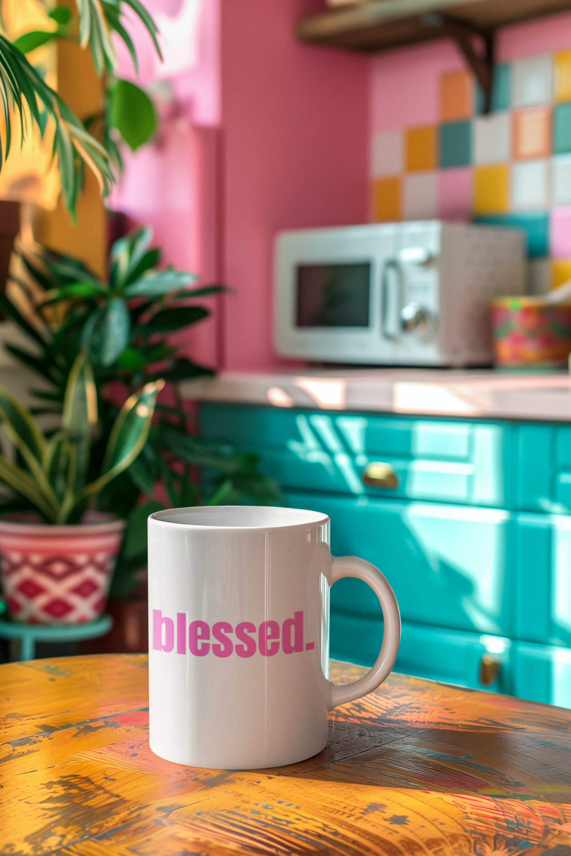 mockup-of-an-ai-created-coffee-mug-placed-over-a-wooden-surface-in-a-kitchen-m39906